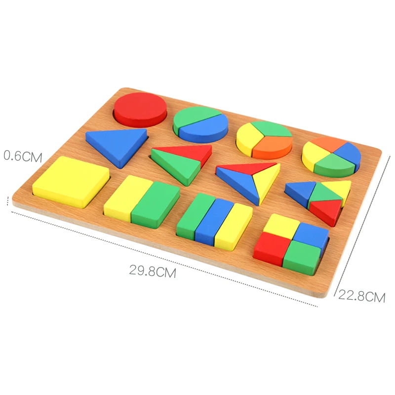 educational toy Kids Geometric Blocks Colorful Shape Matching Game Children Puzzle Toys