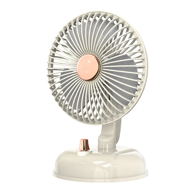 2024 New Custom Retro Desktop Automatic Rotating Rocker Head Stepless Speed Change Large Wind air Circulation Fan