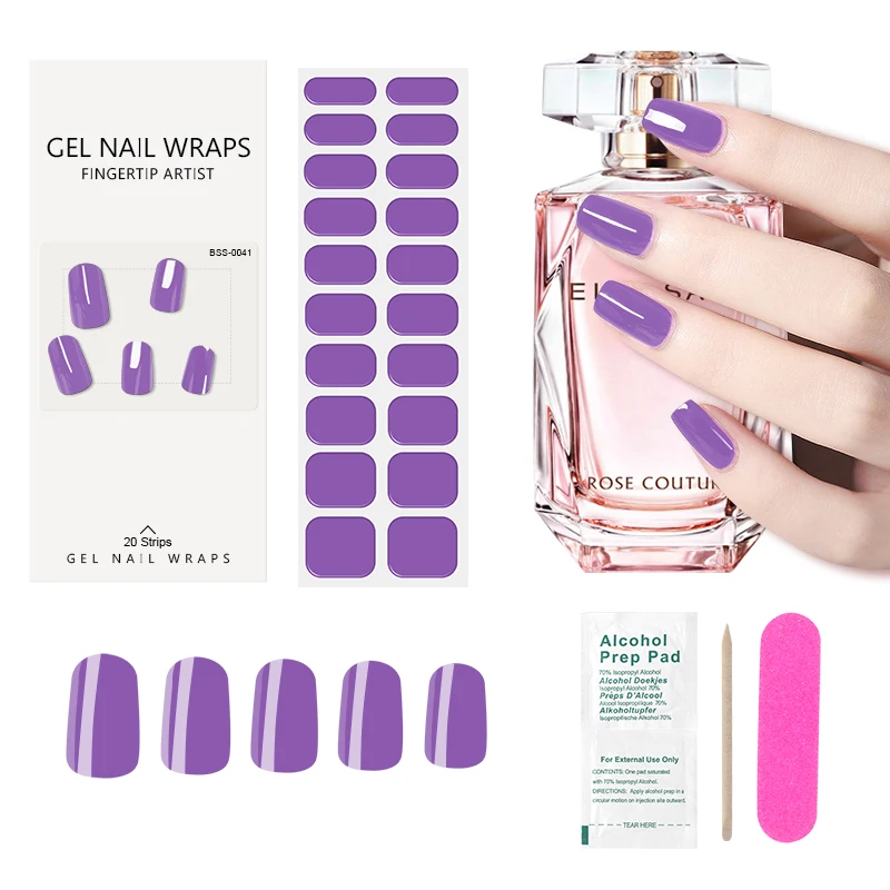 New Arrival Factory Price Uv gel Chameleon UV Gel Nail Art Wraps Semi Cured Gel Varnish Nail Polish Stickers With Light