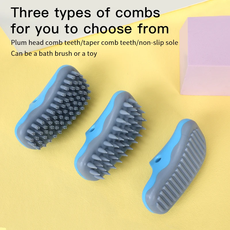 New Design Rubber Slippers Dog Shower Brush Shampoo Massage Dog Bath Brush for Pets Washing