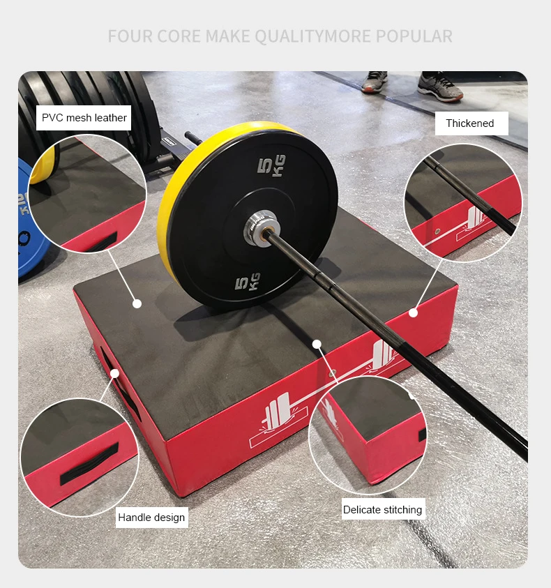 Тяжелая атлетика тренажерный зал оборудование изготовленным на заказ логосом фунт колодки штангой Подушка авария коврик