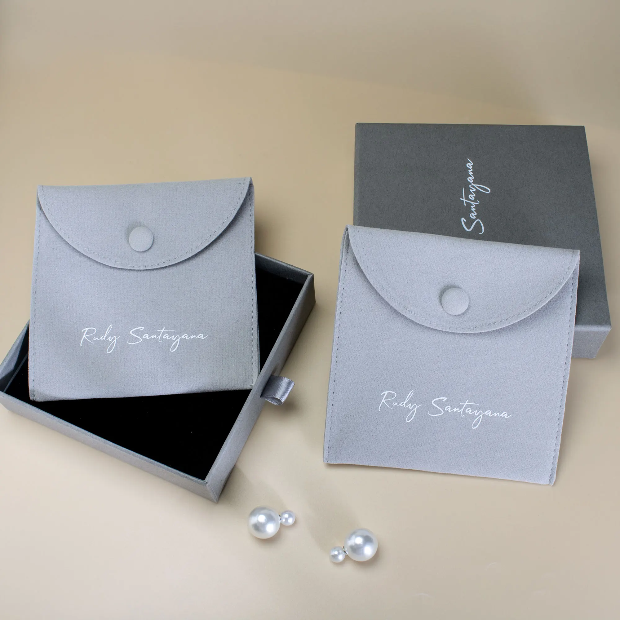 Custom Cardboard Paper Drawer bracelet Box And Pouch Pendant Necklace Ring  Bag Drawer Gift Jewelry Box Jewelry Packaging Box