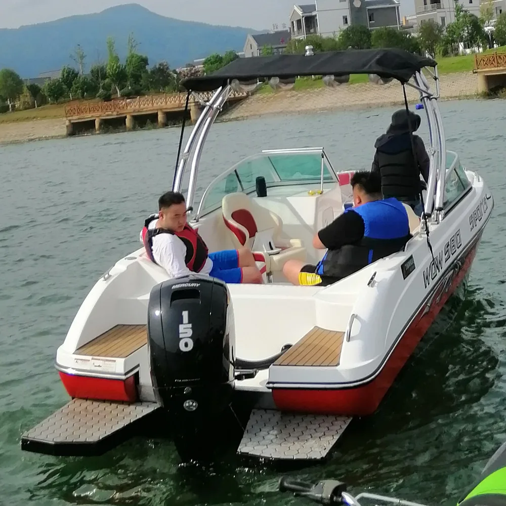 New design speed boat yacht fiberglass fishing boat with outboard engine