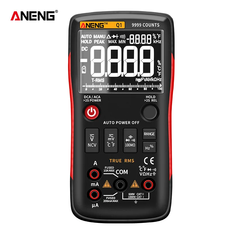 ANENG Q1 Digital Multimeter 9999 Analog Tester True RMS Professional Multimetro DIY Transistor Capacitor NCV Testers Lcr Meter