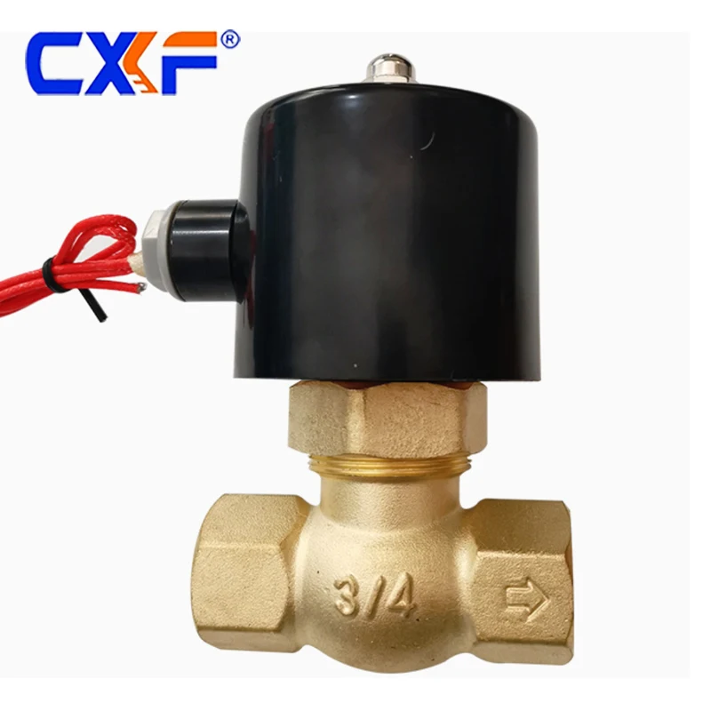 Пневматический латунный высокотемпературный паровой клапан CXF, Размер порта US-20, 3/4 нормально закрытый для давления 16 кг, паровой клапан