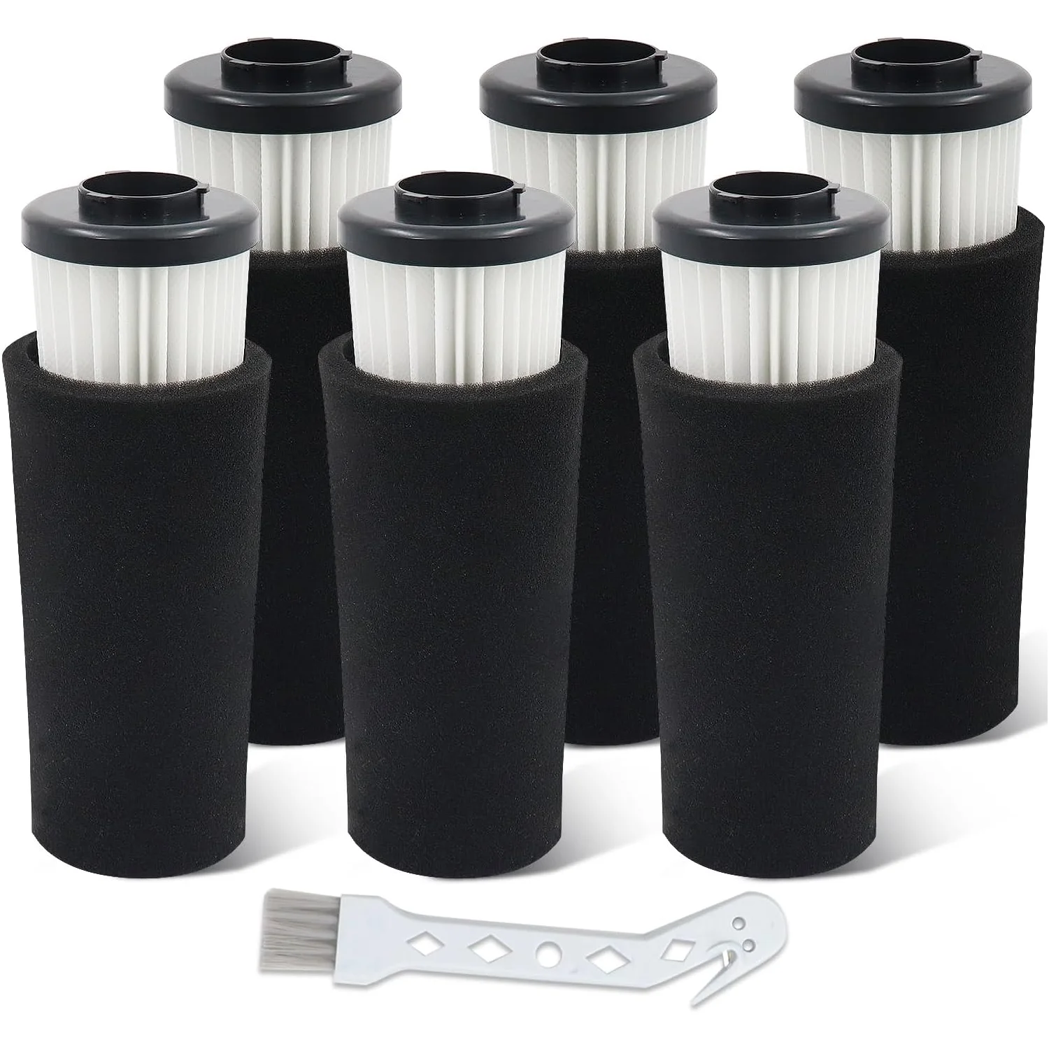 6 Pack F112 Filter Replacement Compatible With Dirt Devil Upright Vacuum Cleaner Pre Motor Endura Odor Trapping Filter Set