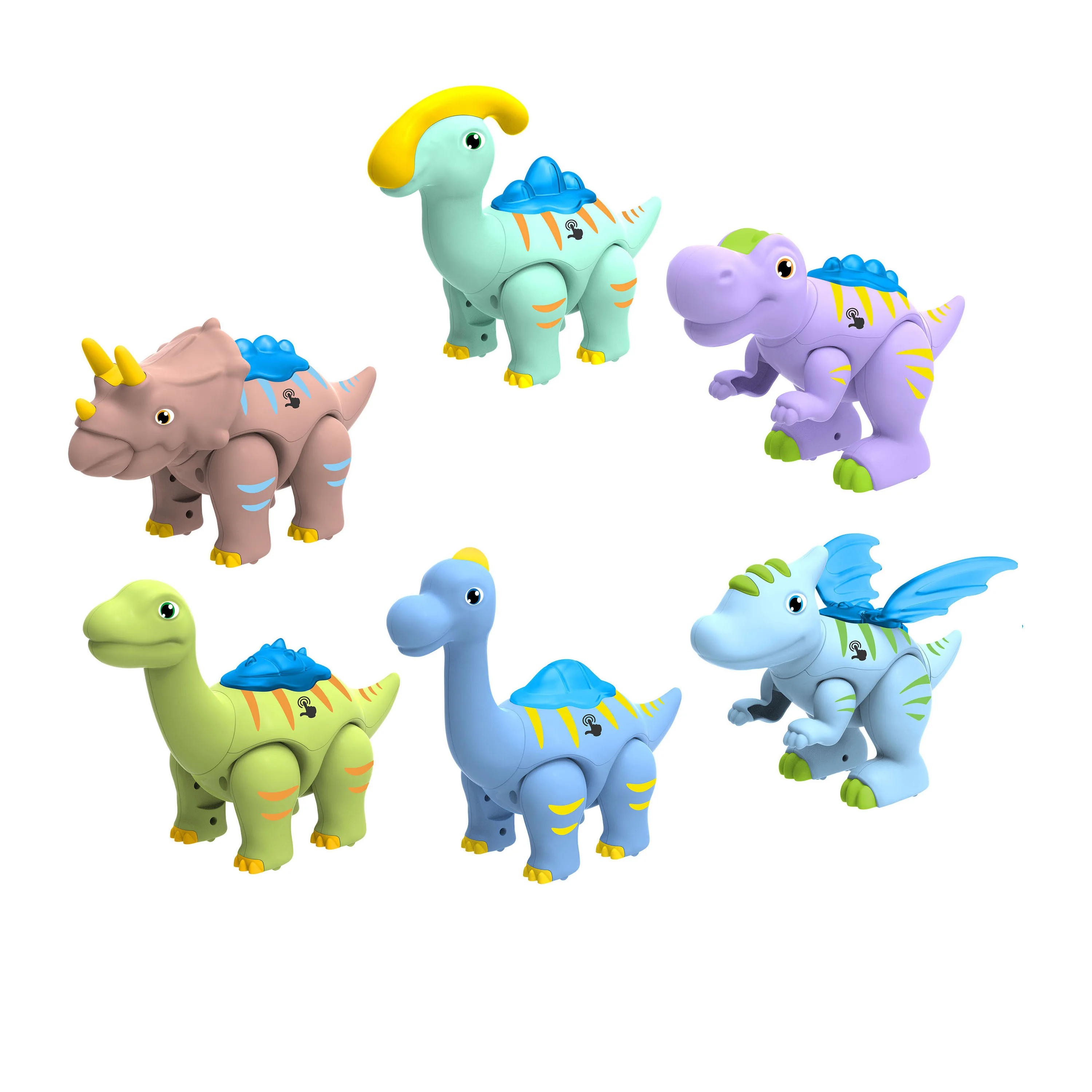 Take Apart Magnetic Dinosaurs Interactive Building Toys Touch Recording & Repeating Cartoon Dinosaur Figurines