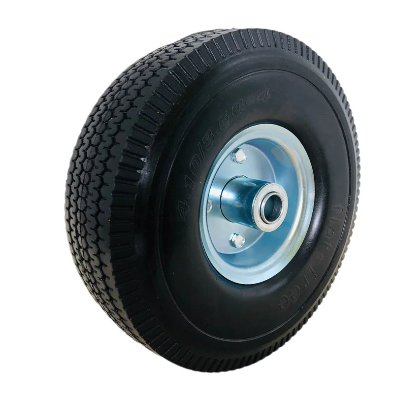 Professional Supply 90MM Solid Flat Free 200pi Pu Wheel For Hand Trolley