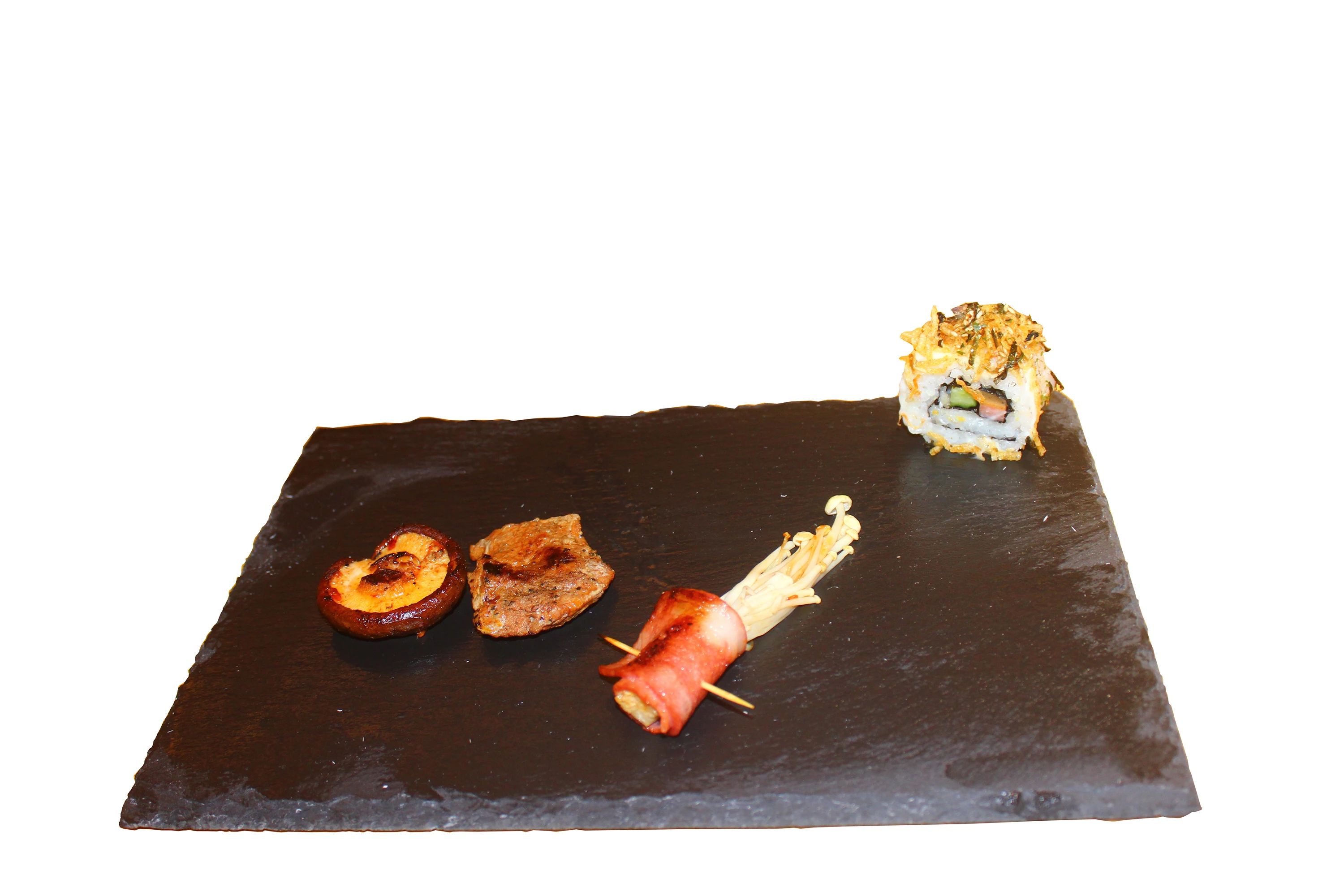 30x20cm Rectangle Natural Rock Stone Serving Sushi Steak Restaurant Dinner Dishes Plate Black Tray Slate Cheese Board