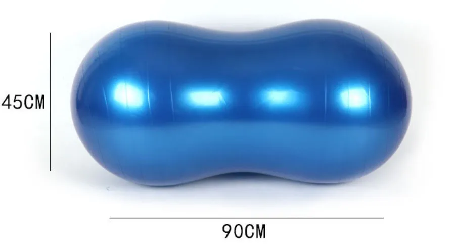 YangFit eco-friendly custom balance oval gym pvc peanut anti-burst yoga ball 45X90cm for fitness exercise