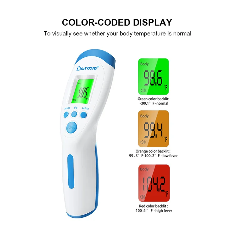 OEM medical Baby Kids hospital home Fever Alarm Portable contactless ir infrared Gun Bluetooths Thermometer Forehead Termometros