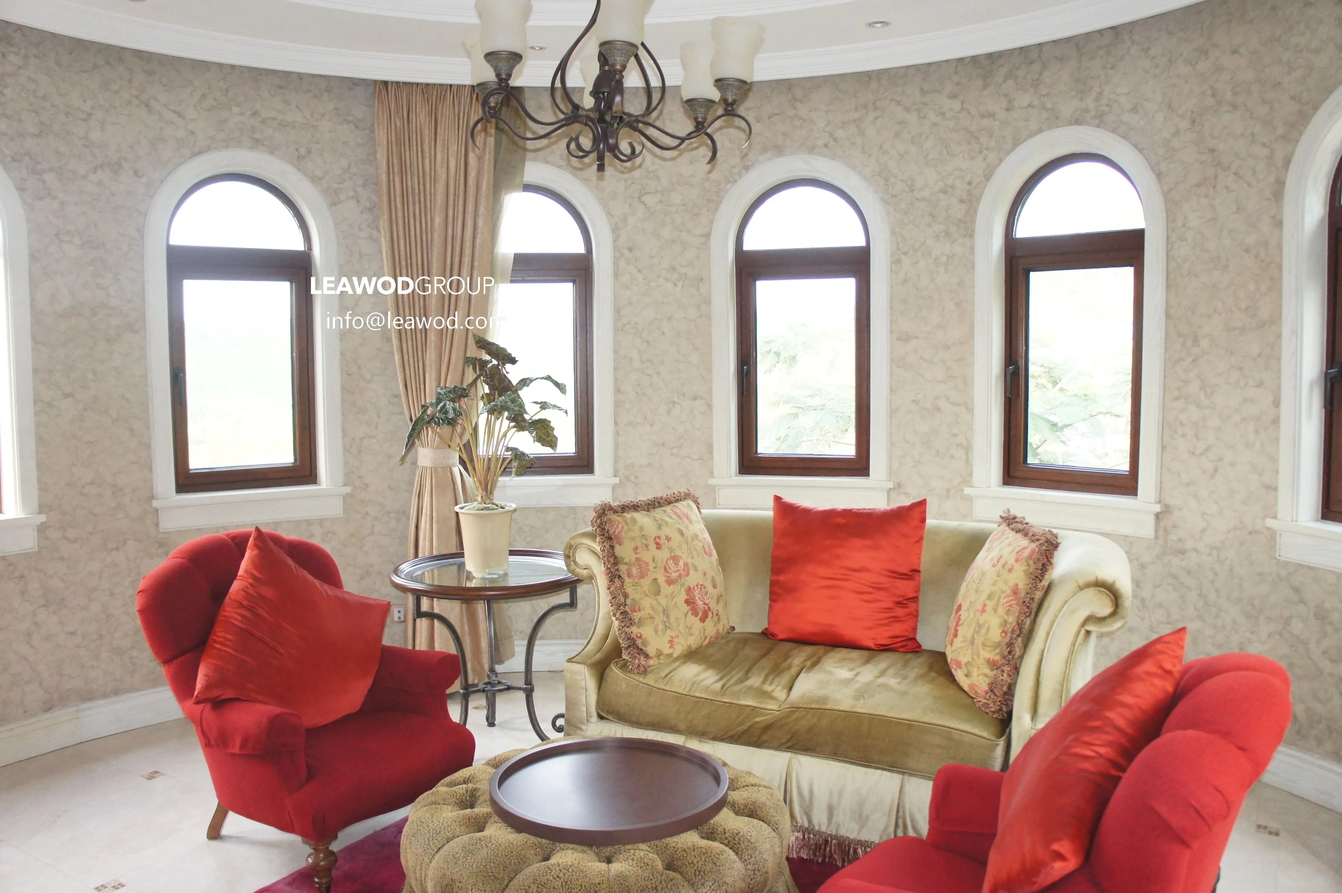 Seamless Welding Arched Window Factory Hot Sale Double Panel Glass customization Arc Smart Window