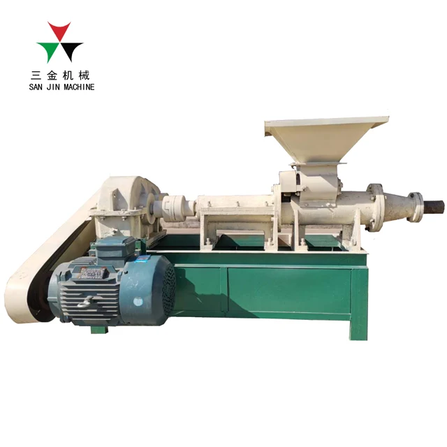 Factory sale 2 ton per hour screw biomass wood briquette extruder machine complete charcoal briquette production line