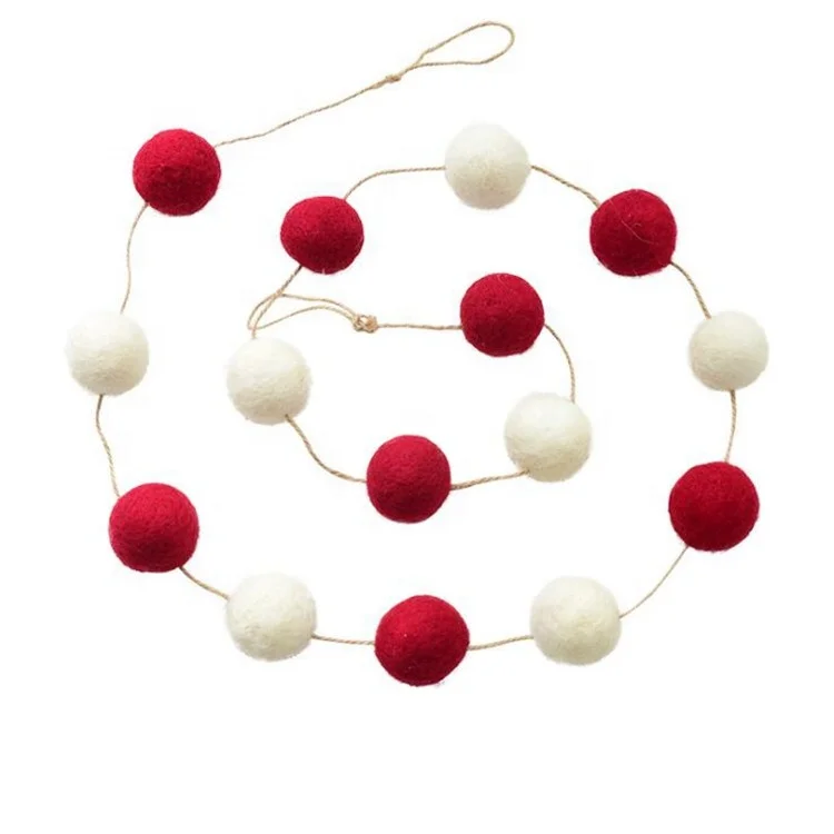 Рождественская гирлянда с войлочным шариком реквизит украшение для детской кровати из шерсти помпоном войлок звезда Непала валяная вручную