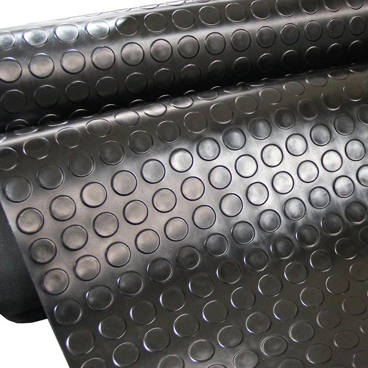 Button coin round coin-grip rubber flooring rolling mat Flooring Matting Rolls sbr rubber mat