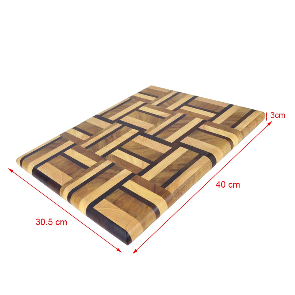 Acacia Wood&Rubberwood&Carbonizd Acacia Wooden Cutting Board Kitchen Large End Grain Chopping Block