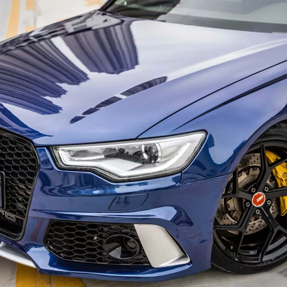 WRAPMASTER 1.52*18meter Super Gloss Crystal Night Blue Vehicle Wrap Car Wrapping Film