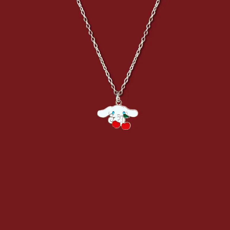 Fashion Jewelry Dainty Chain Anime Kuromi Series Custom Necklace for Women Zinc Alloy Silver Chain