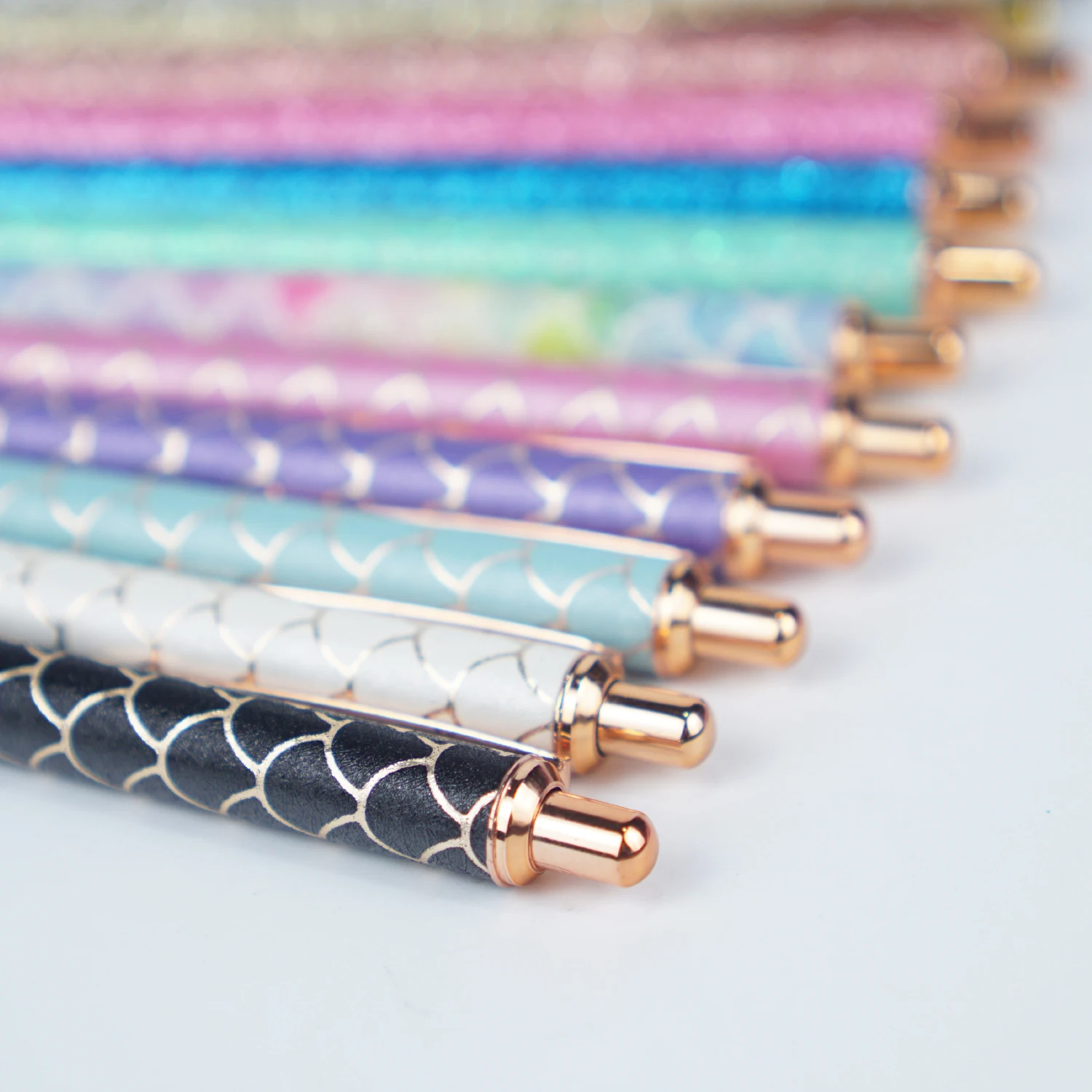 Fancy Glitter Pens for Journaling Cute Pens for Girls Women Retractable Pretty Fun Pens Office Product Pack of 12