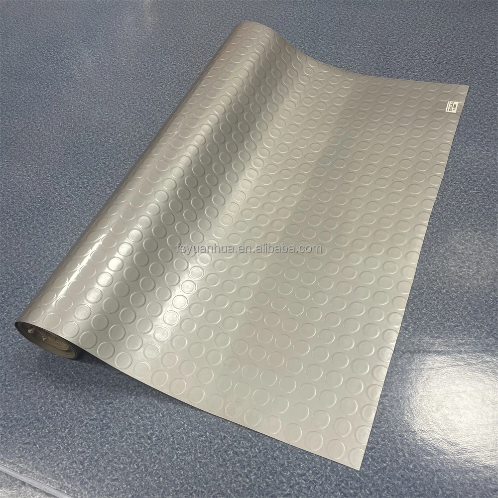 0.7MM Workshop Vinyl Linoleum Floor PVC Garage Flooring Car Mat Roll Plastic Carpet PVC Coin Mat