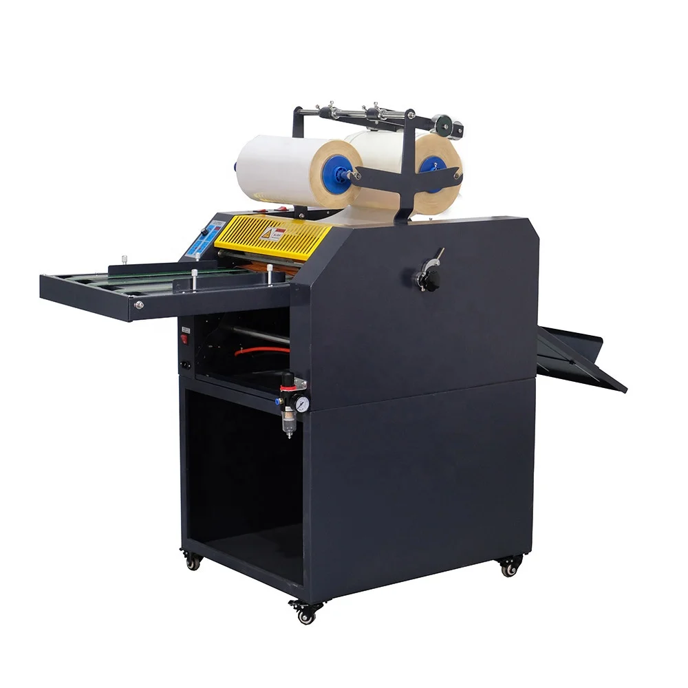 QK-390D Factory wholesale a3 digital oil heating automatic pressure breaking tape take-up table roll laminating machine