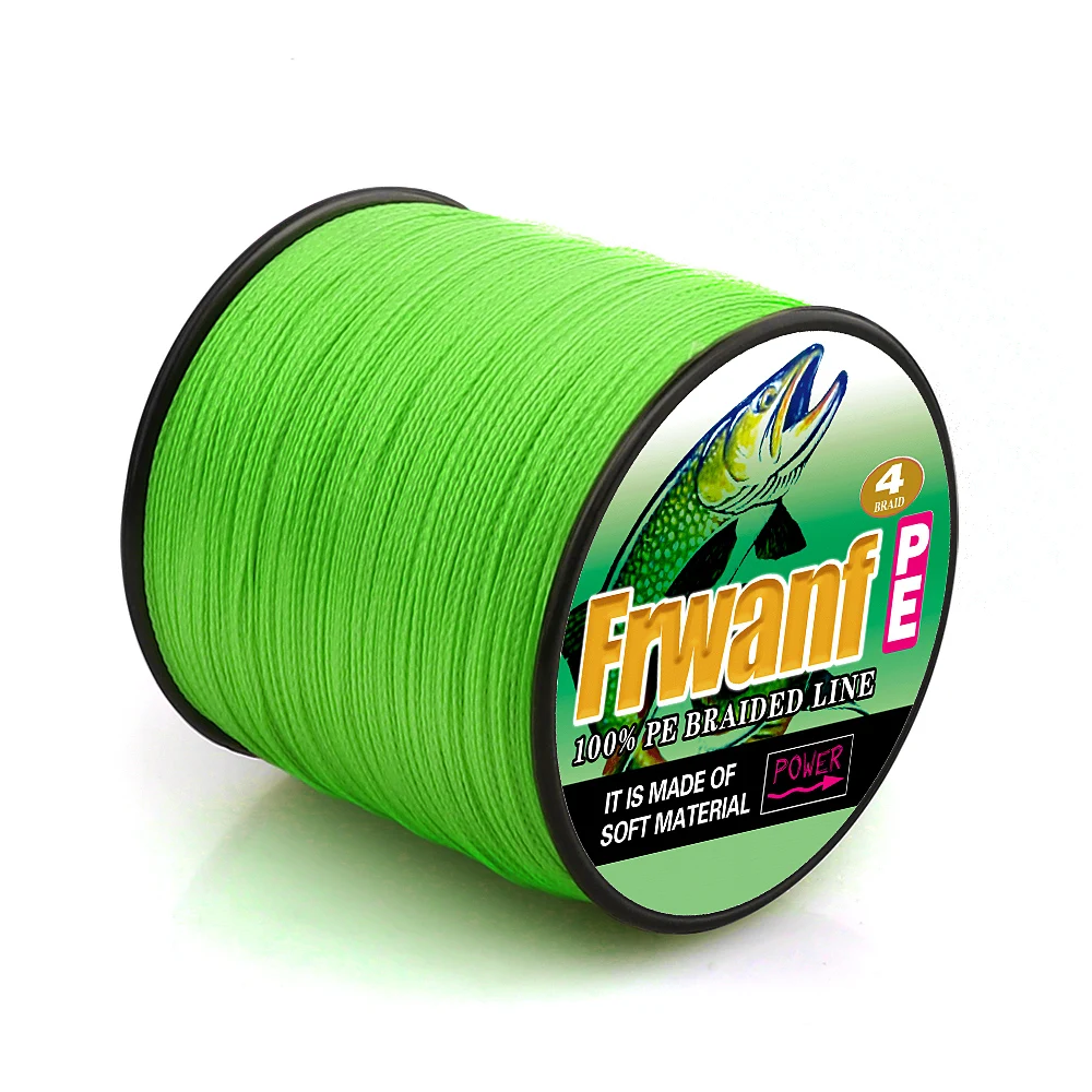 2021 NEW item  fluorescent green 4 braid fishing threads 100 /200/ 300 meter PE braided fishing line