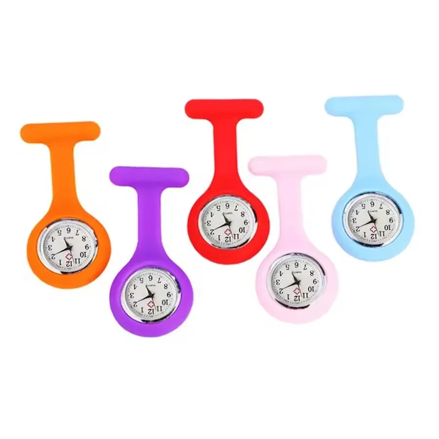 MKR MEDICAL Silicone Nurse Medical Watch Pocket Watches Doctor Colorful Tunic Nurse Watch