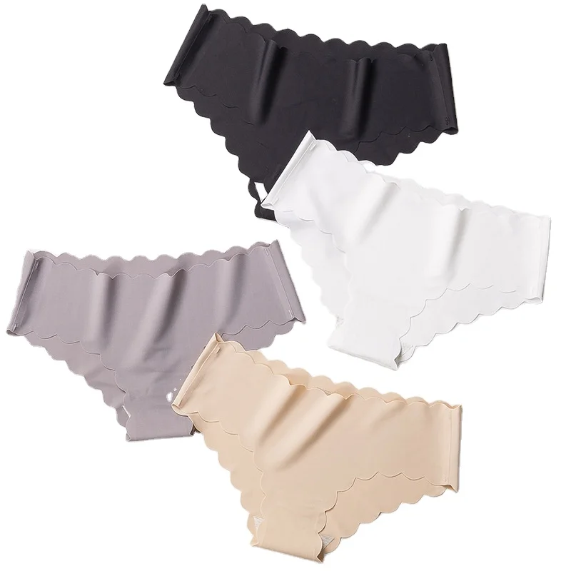 Sexy Women One Piece Underwear Seamless Laser Cut Panties Sexy Scallop Laser Cut Underwear Fashion Seamless Invisible Bikini
