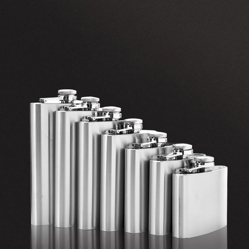 custom luxury 304 stainless steel hip flask sublimation premium 4oz 6oz portable hip flasks