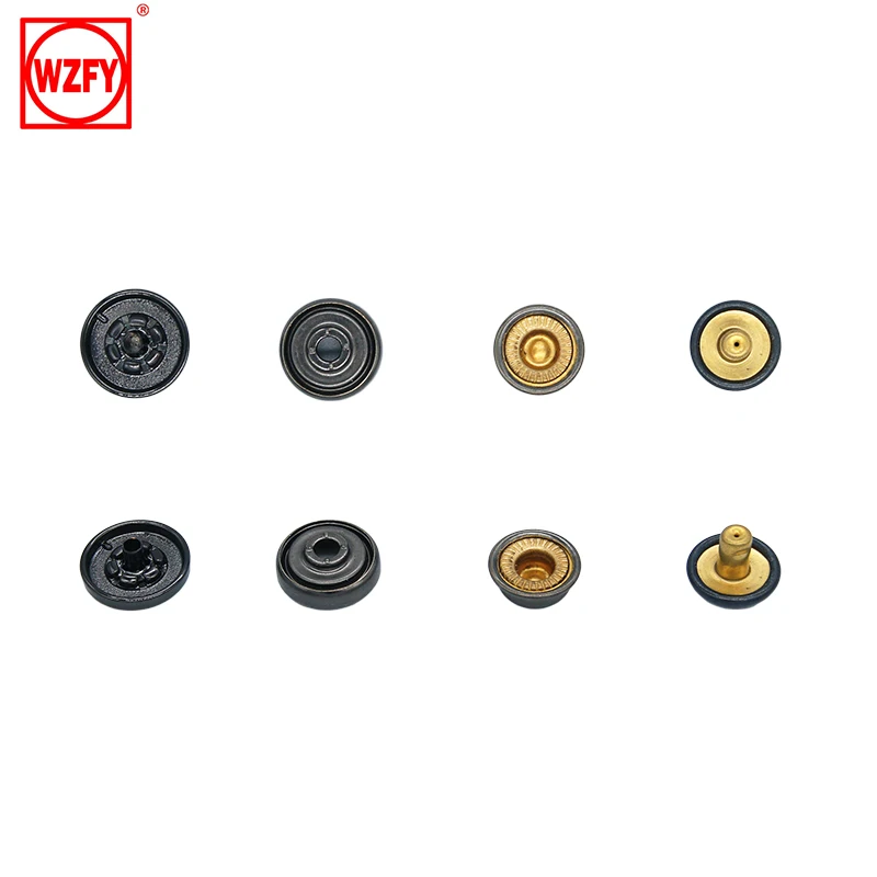 Custom High Quality Curved Surface Plating Jacket Coat Wholesale Metal Snap Button