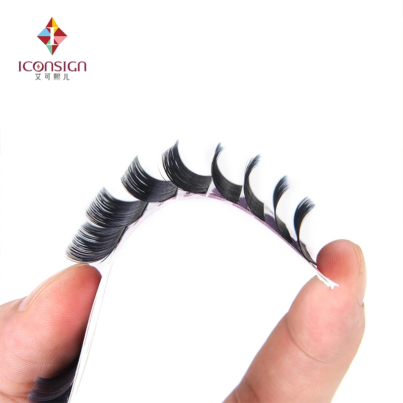 3 rows Pre made 10D VOLUME 6d eyelash extension 10d C curl Graft False Eyelashes
