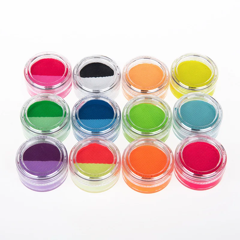 Wholesale Halloween dance funny face color two-color water-soluble pigment 10g boxed  matching body DIY face color