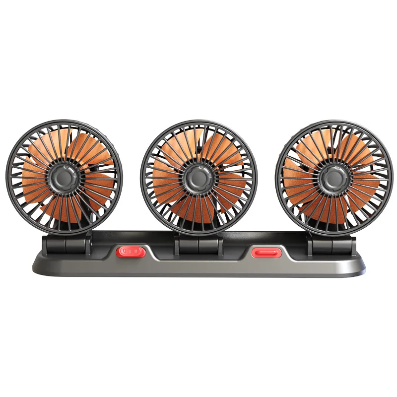 Jutien Car Two-head Fan USB Car Electric Fans Large Truck 24v/12v Refrigeration Small Van Powerful Fans