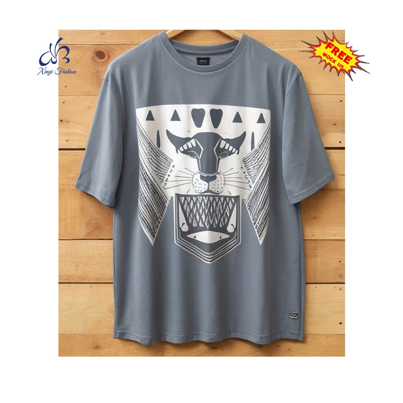 XINYI Clothing Acid-Washed Eyes Graphic Digital Printing Custom Made Tee Shirt