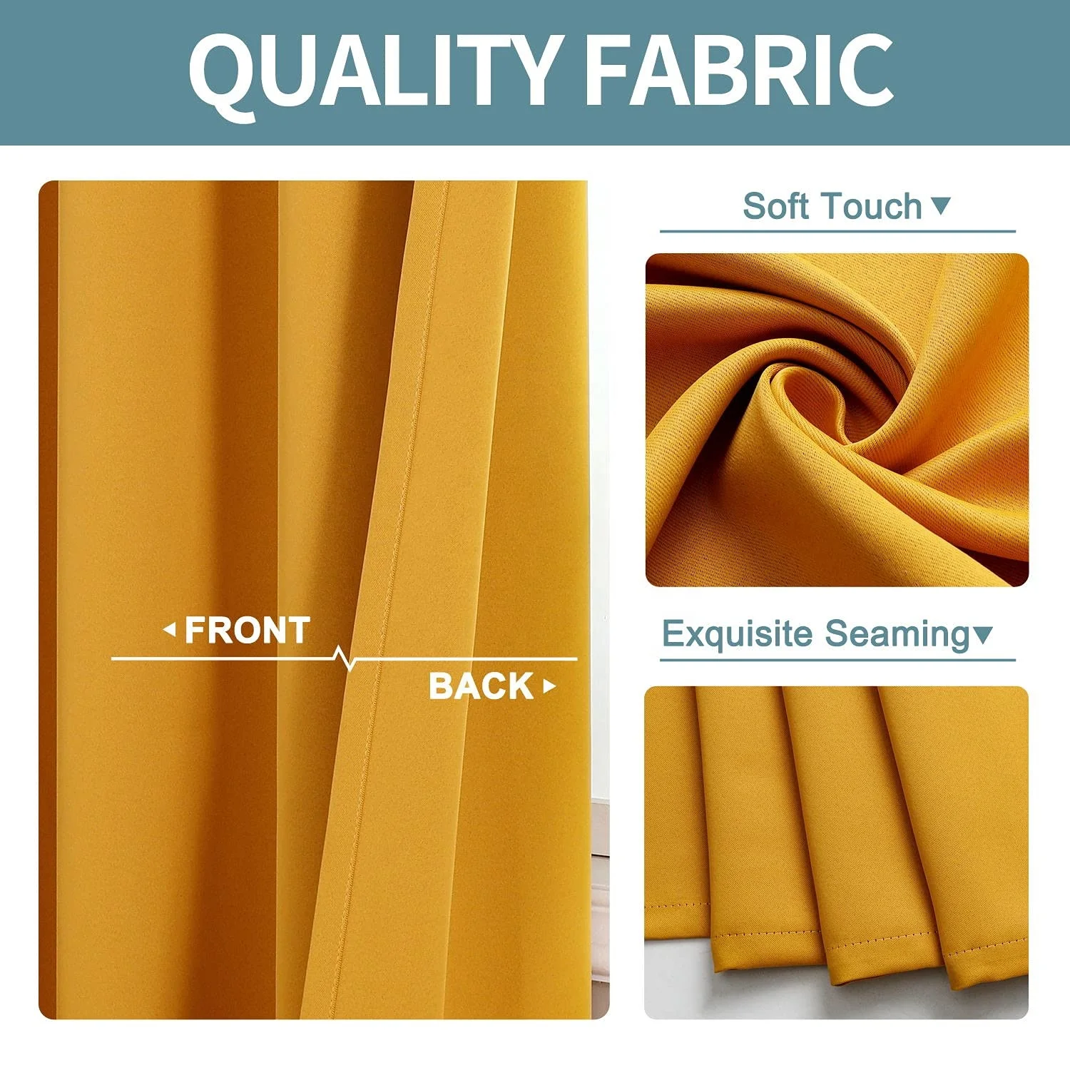 Bindi Mustard Yellow Gold Silk Blackout Curtains Wholesale Luxury Home Textiles New Curtains Blackout Gold Color Curtain