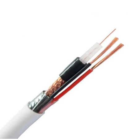 siamese  coaxial  rg58/rg59/rg6  cctv camera  cable  with dc coax  jumper cable for HIKVISION camera system