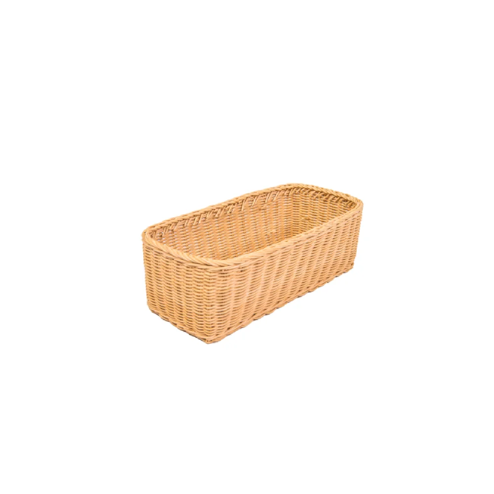 Multi-Use Customized natural color rattan woven storage basket for food gift basket with handle for home decor