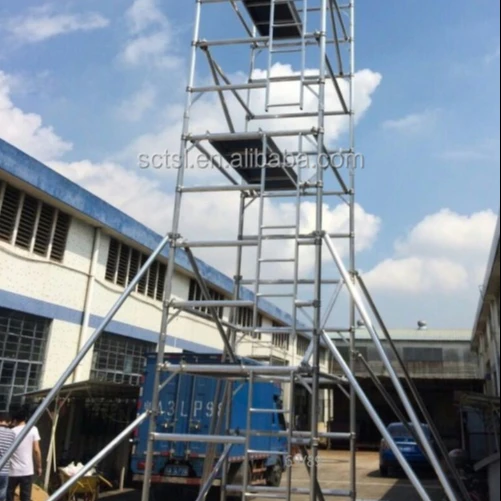 10m aluminium mobile scaffold tower for sale 3-meter portable scaffold tower 8 meter aluminum scaffolding