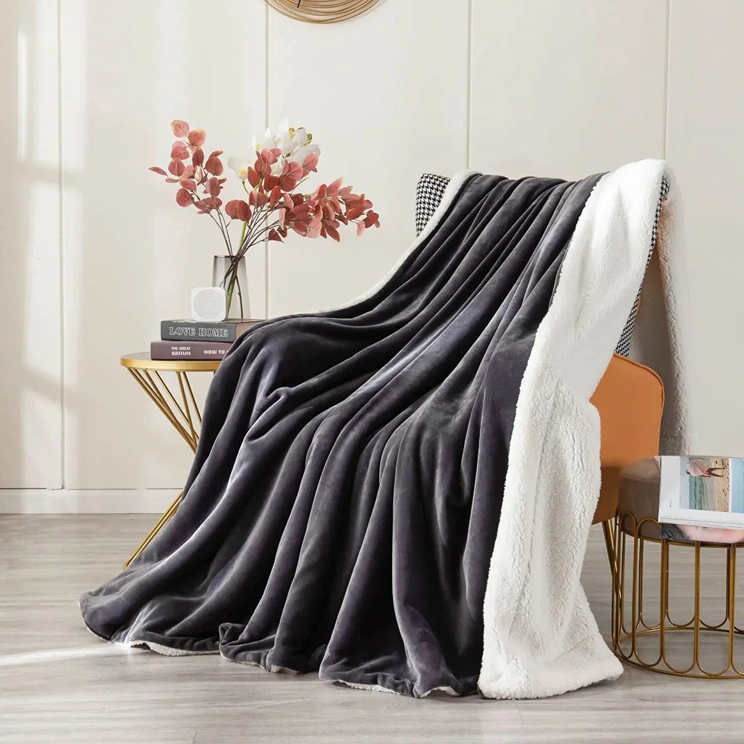 Custom Winter Warm Single Double Layer Polyester Plush Sherpa Flannel Fleece Soft Blanket
