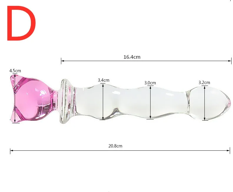 Dildo Anal Glass Adult Sex Toys Borosilicate Pyrex Wand Heart Shape Crystal Glass Dildo For Women