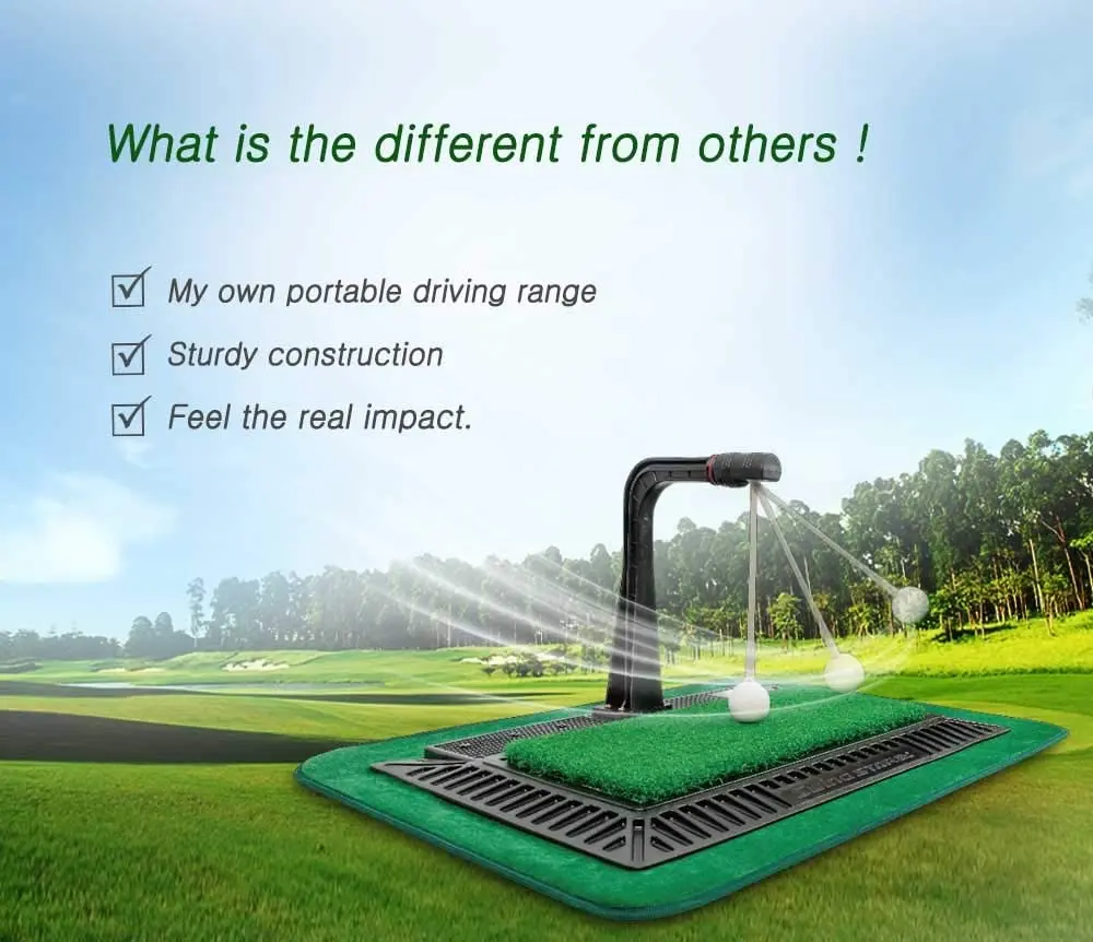 
Golf Training Aid Auto Kick Back Putting Green Swing Stick with Speed Controller Real Impact Swing Mat Spare Connector 