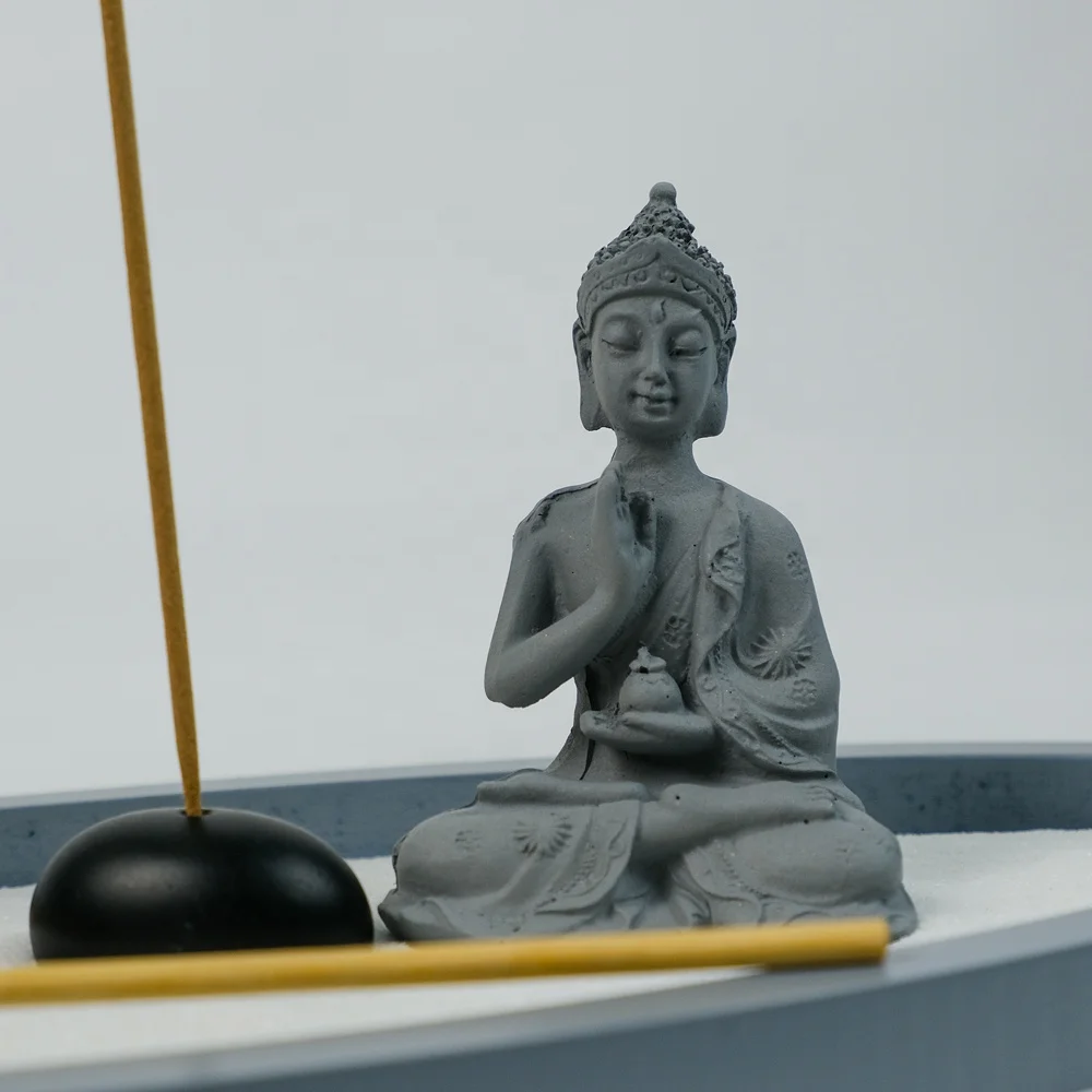 Hot selling meditation Buddha Sand zen buddha peace and relax craft indoor table decor ornaments home decoration