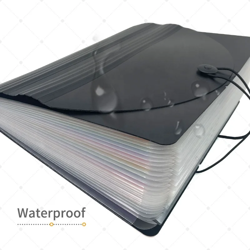 Водонепроницаемая Радужная расширяющаяся папка для файлов размером A4 PP Сумка документов офиса и школы