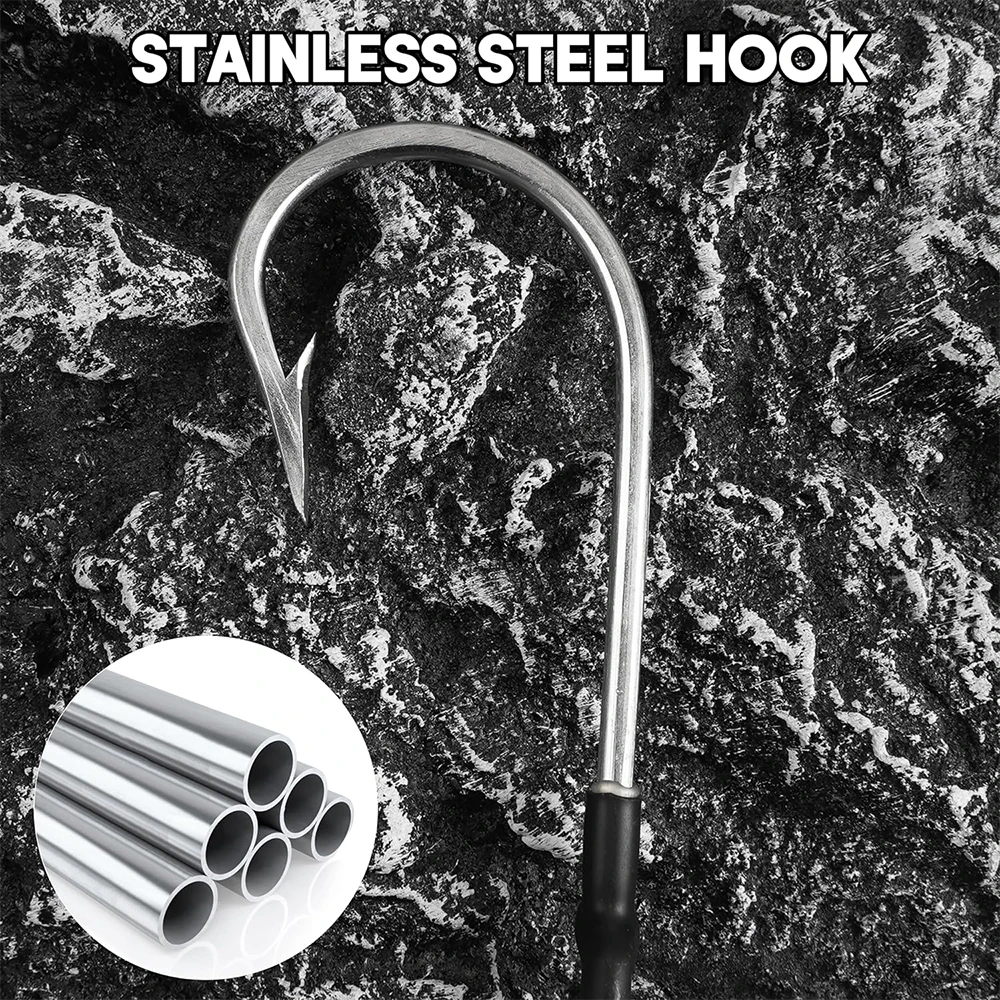 Saltwater Double Hook Rig Stainless Steel Assist Hooks Large Big Game Double Trolling Fishing Hooks for Marlin Shark Tuna