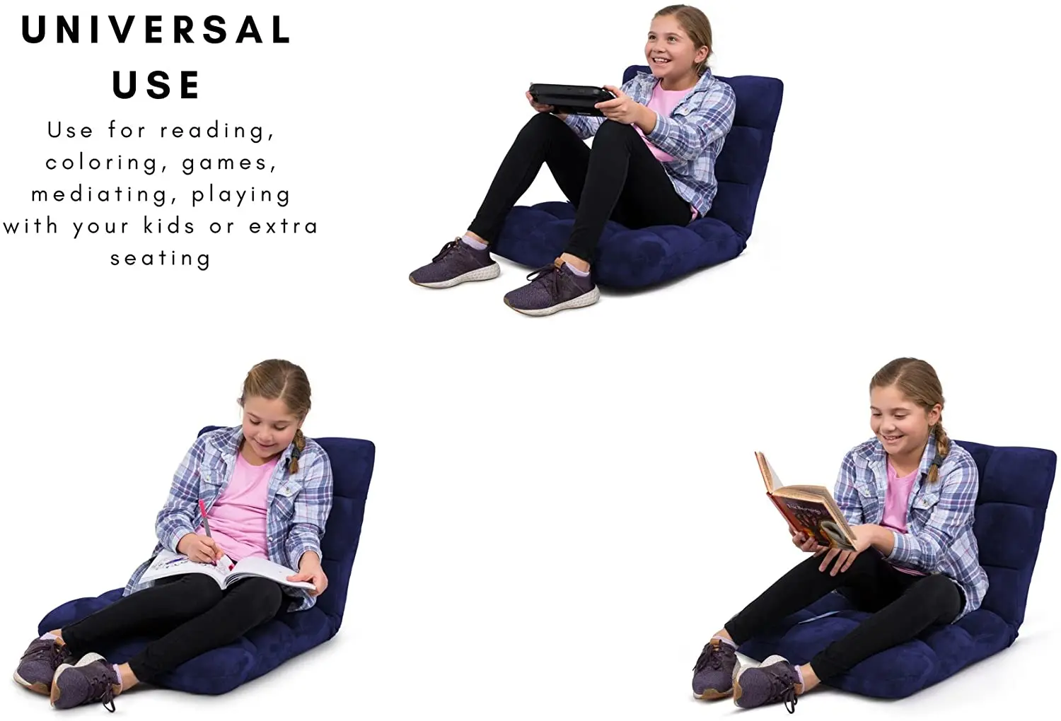 Sofa Lounge Japanese Floor Chair Leisure Recliner Chair 5 folding Position comfortable Gaming sofa with back support