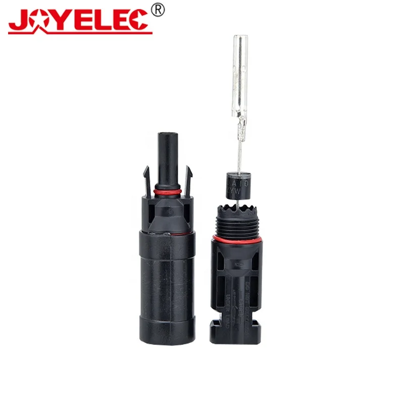 JOYELEC Diode Photovoltaic Connector Embedded Fuse Waterproof Solar Cell Plate Cable Plug