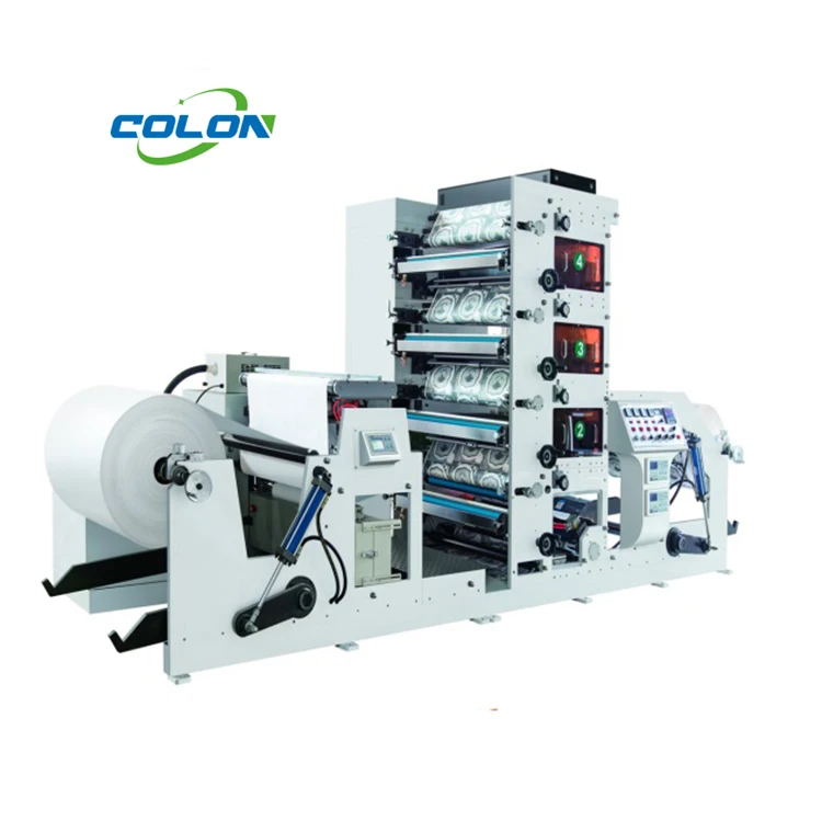 4 5 6 high speed paper flexo printer disposable paper cup plate flexo printing machine mini 850