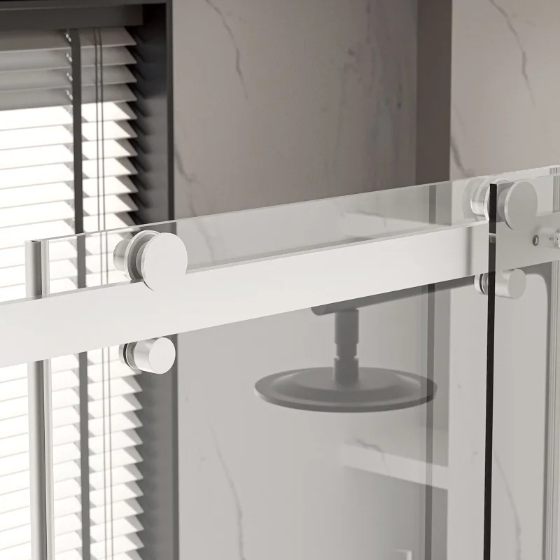 Customized Bathroom 10mm Frameless Shower Door Tempered Glass Shower Cabin With Sliding Door