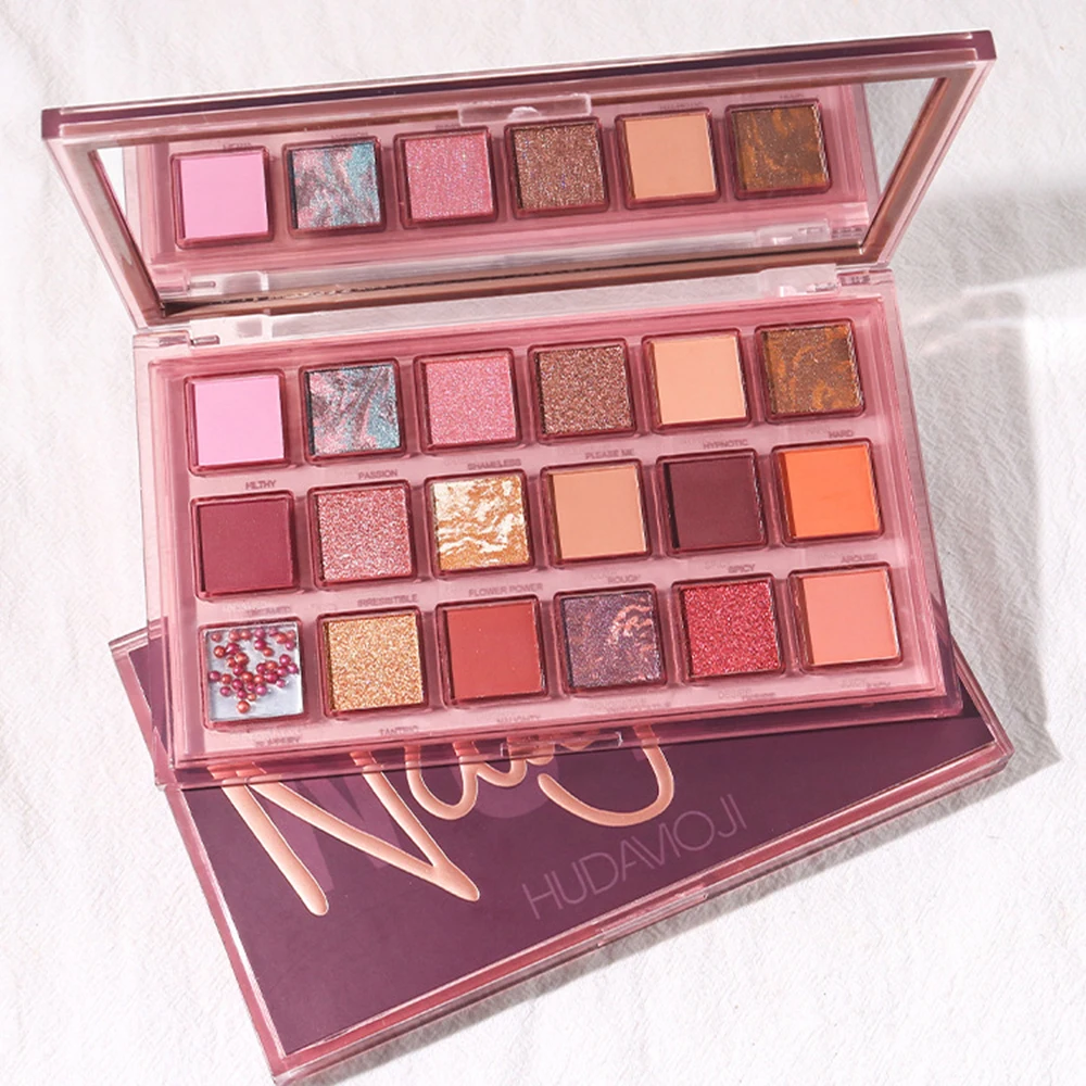 1404 18 Colors Pomegranate Seeds Eyeshadow Palette Shimmer Eye Shadow Powder Matte Eyeshadow Palette Cosmetic Eye Makeup