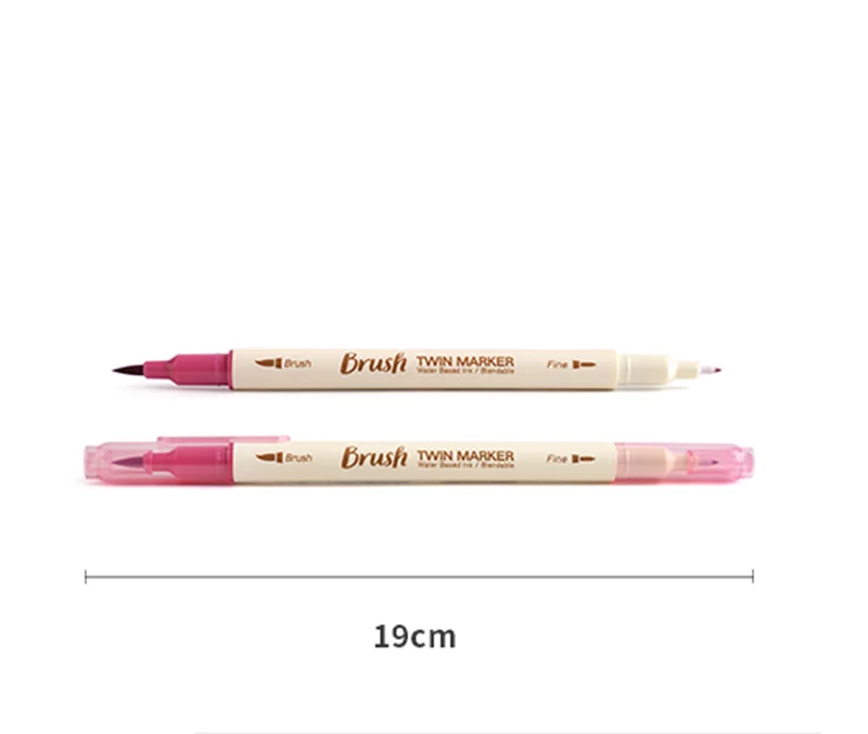 Bview Art Soft Nylon Dual Tip Watercolor Brush Pen for Artist Coloring painting Double-ended marker